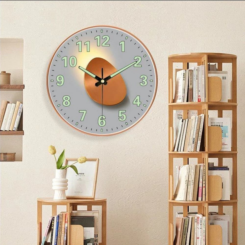 1PC Modern Luminous Clock Light And Shadow Series Wall Clock Living Room Bathroom Fashion Art Wall Watch Luxury Home Decoration