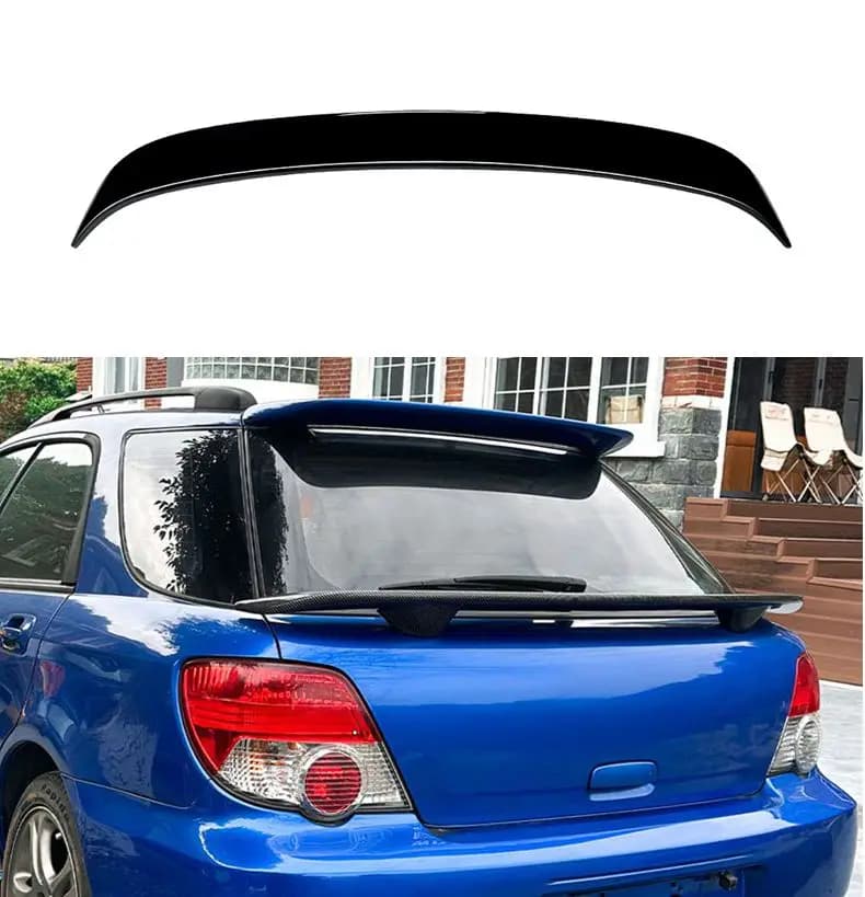 Rear Middle Spoiler Wing Car Tailgate Tail Boot Trunk Mid Center Splitter Lip For Subaru Impreza WRX Touring Wagon 2001-2007