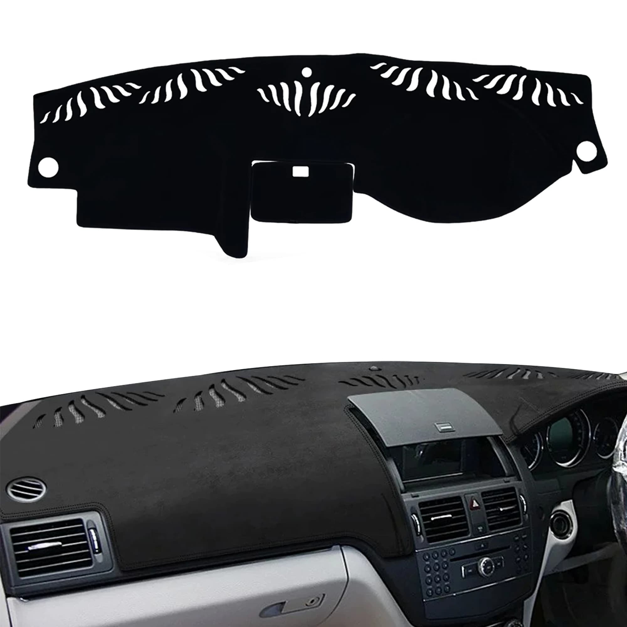 for Mercedes-Benz C-Class C Class W204 2008-2014 Dashmat Dashboard Cover Dash Mat Sun Block Anti-UV Non-Slip Car Protector Mat