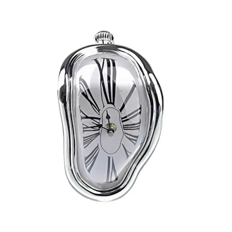 Home Table Corner Twisted Clock Melted Table Corner Decorative Roman Numerals Wall Vintage Clock