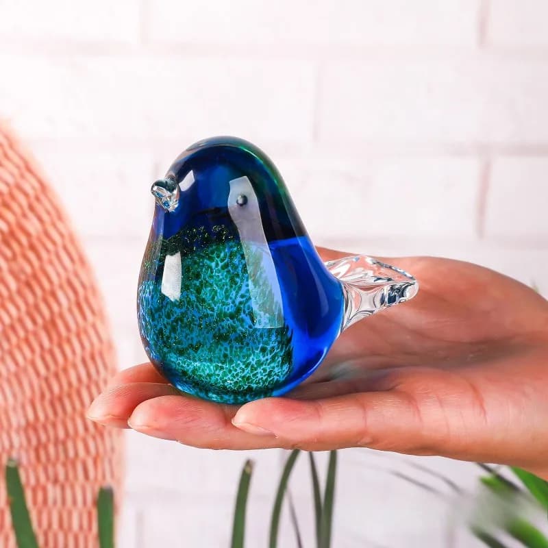 Crystal Glass Bird Animal Sculpture, Decorative Figurine, Room Decoration, Interior Decoration Ornament, Home Gift