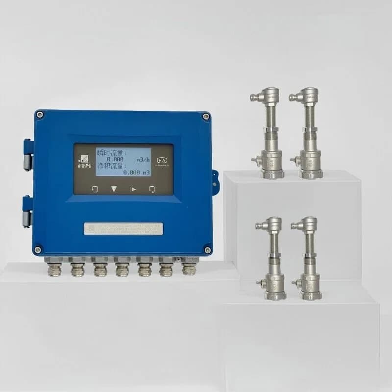 Great Instrument HVZR Dual Channel Plug-in Stainless Steel Ultrasonic Insertion Flow Meter High Accuracy Fluid Water Sewage