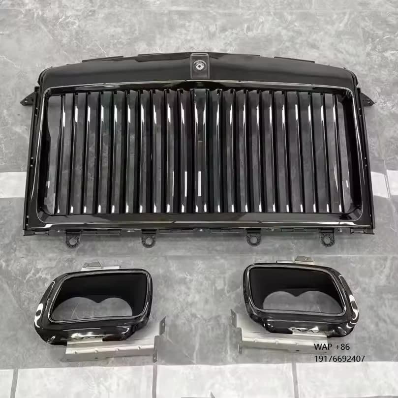 Grille and Exhaust Pipe Fit for 1029Rolls Royce Cullinan BB Type Body Kit Upgrade Front Car Grille and Rear Exhaust