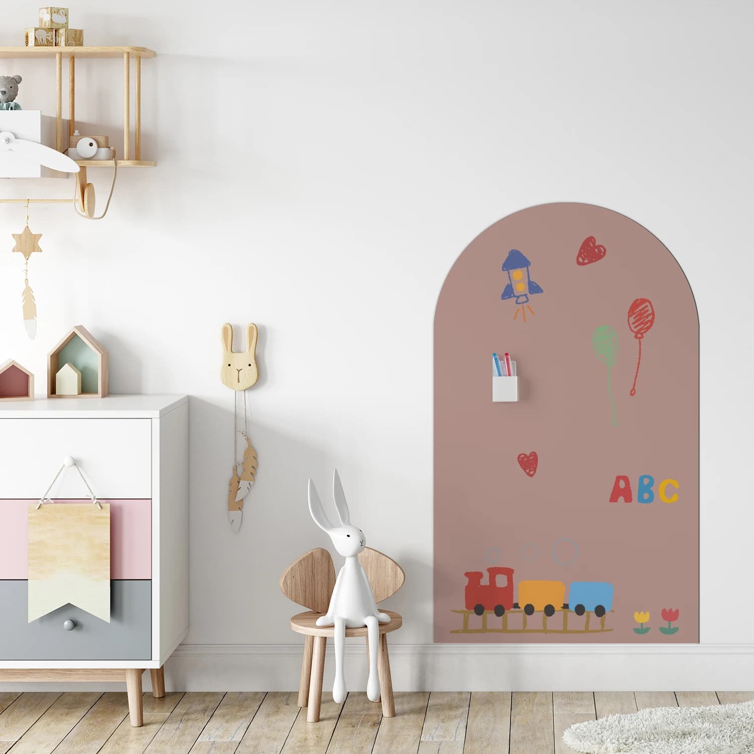 Simple Style Self-Adhesive Tape Magnetic Arch Graffiti Wall Sticker Suitable for Indoor Room Wall Graffiti Decoration
