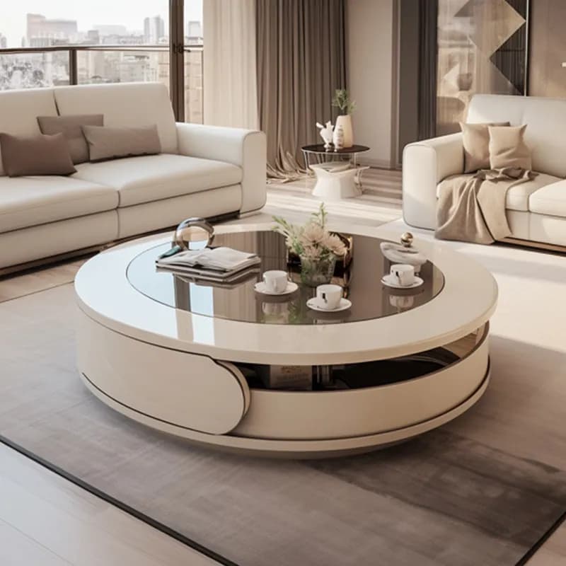 Small Drawer Coffee Table Designer European Minimalist Saving Coffee Table Center White Mesa De Centro Sala Furniture Home
