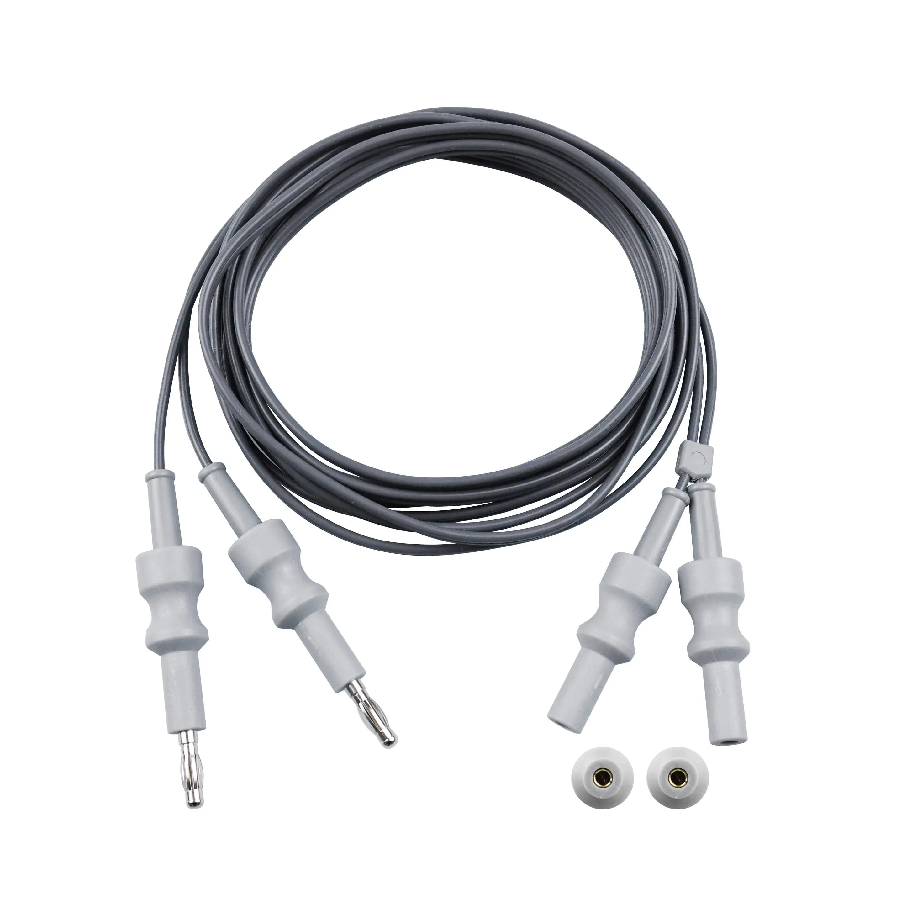 High Frequency Electrosurgical Instrument Adapter Cable, 4.0mm To 3.0mm Silicone Bipolar Cable, Medical Cable