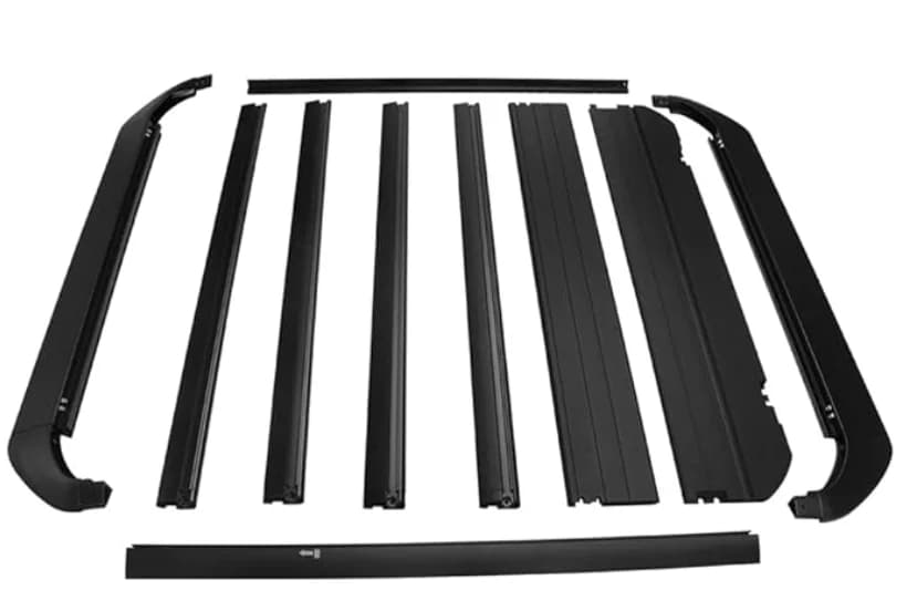 4x4 Roof Rack Cargo Basket Platform W/ Extendable Ladder For Jeep Wrangler JL 2018-2024 Gladiator JT Aluminum Luggage Carrier