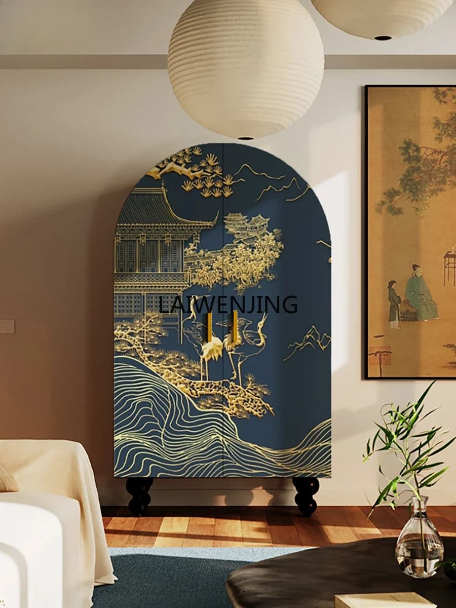 SGF installation-free household integrated solid wood wardrobe storage living room decorative side cabinet