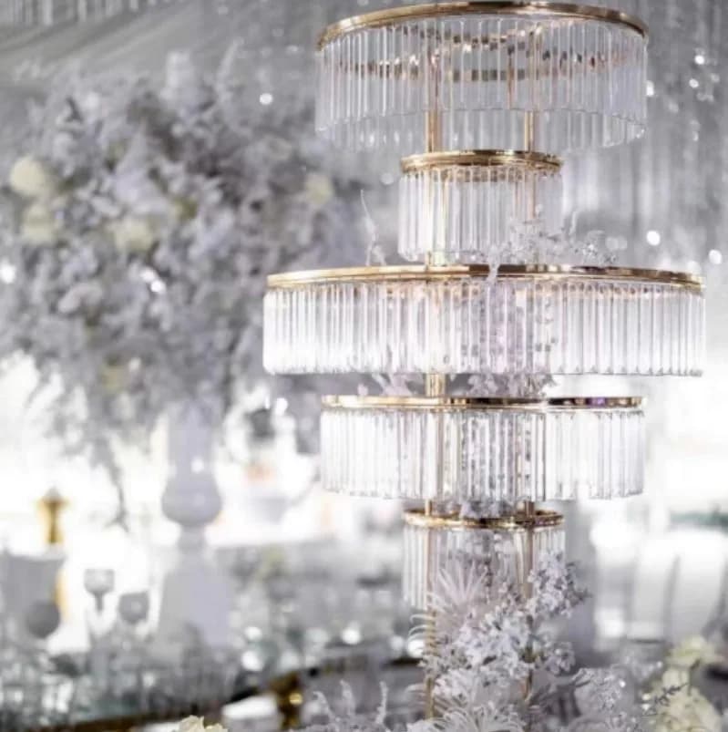 Metal Crystal Flower Rack Wedding Table Centerpieces Party Road Lead Event Decoration