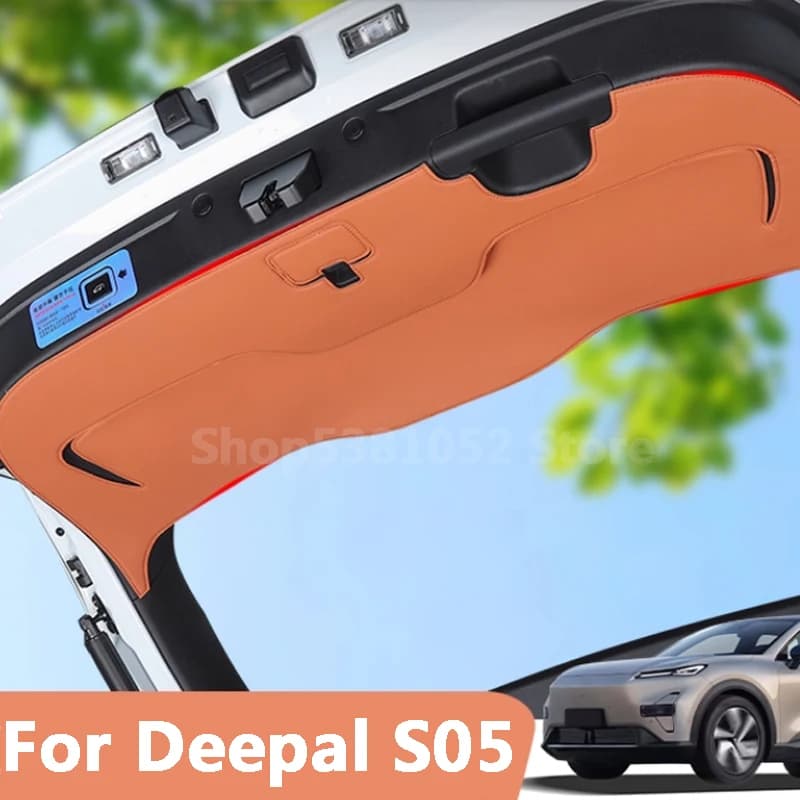 For Changan Deepal S05 2024 2025 Car Trunk PU Leather Protective Anti-dirty Pad Car Trunk Tailgate Protection Pad Accessories