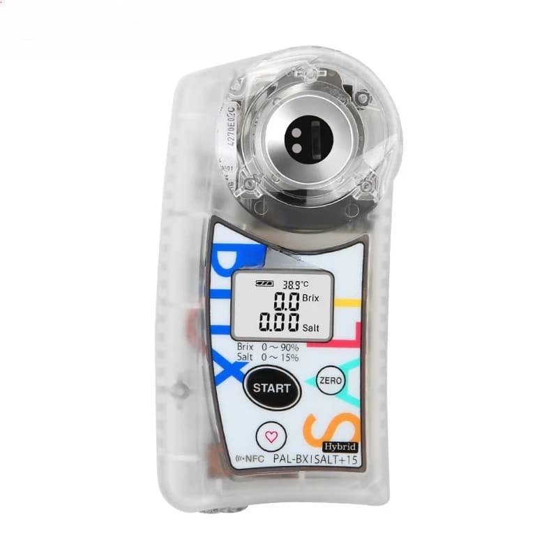 Sugar content tester and salinity meter in one, digital refractometer, sugar and salinity detector