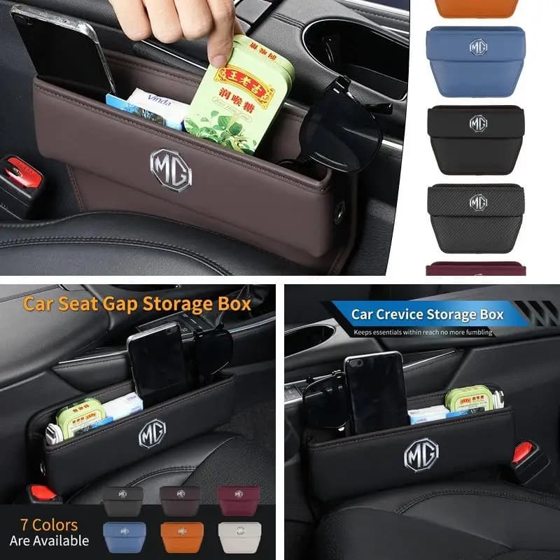 Car Seat Gap Storage Box Organizer For MG ZS EV HS GS Mulan MG4 MG5, Seat Side Crevice Pocket Auto Interior Accessories