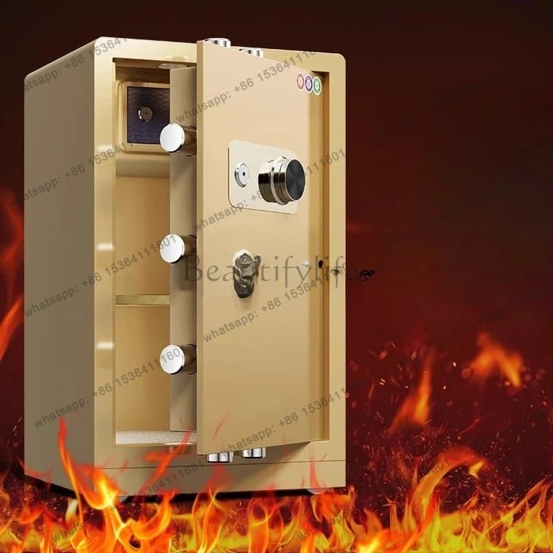 Safe Fireproof Fingerprint Office Heavy Duty Alarm Mechanical Password Lock Safe