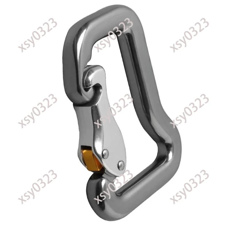 Press Auto Locking Carabiner, Heavy Duty Aluminum Alloy Hook, Rectangular Buckle for Paragliding Reserve Parachute