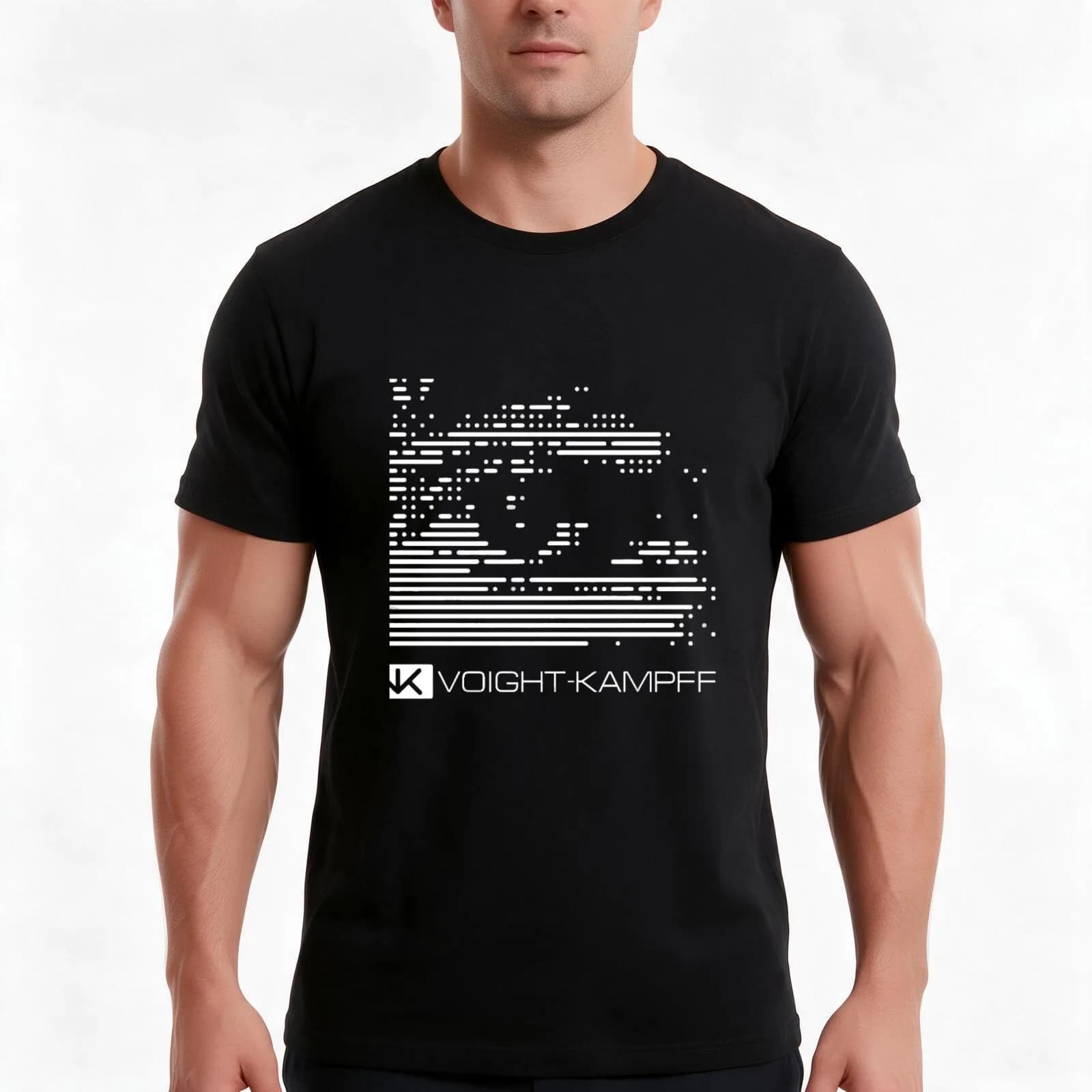Voight Kampf T-Shirt, Summer Casual Cotton Tee, Oversized Streetwear Tops, Vintage Graphic Print, Loose Fit Short Sleeve