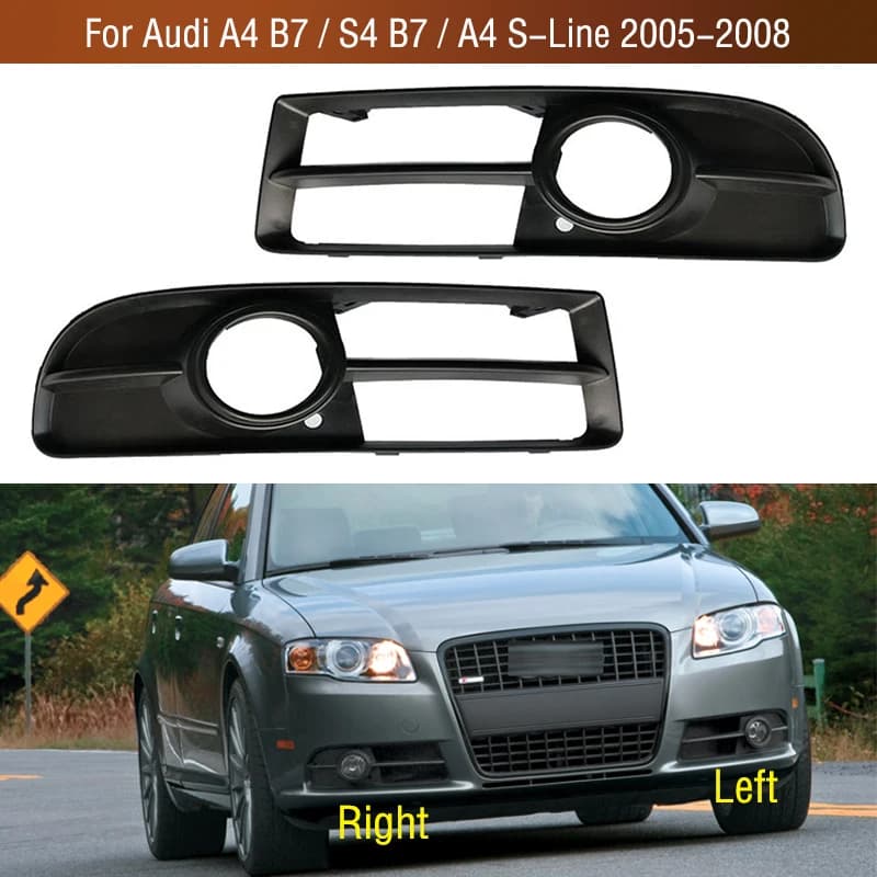 Applicable to the front bumper, fog lamp grille and fog lamp frame cover of the Audi A4 B7 Sport from 2005 to 2008