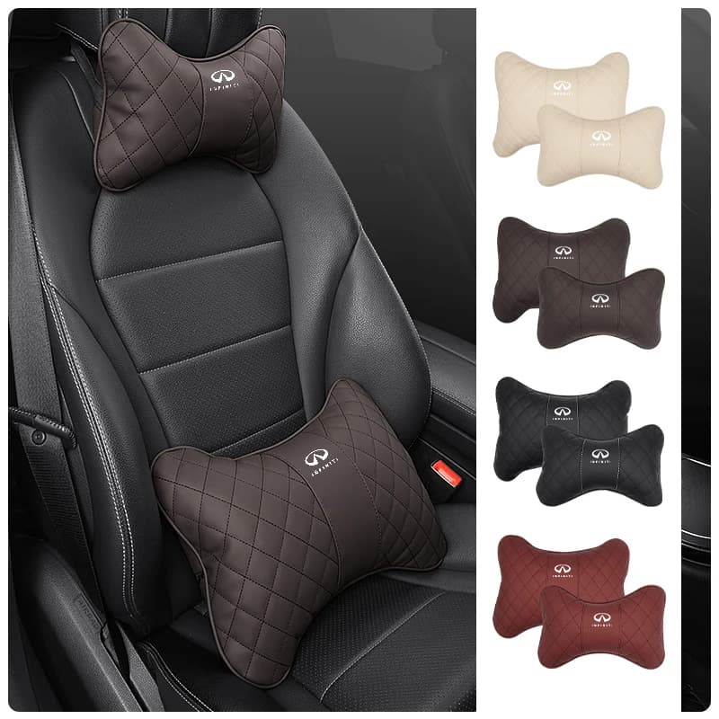Car Seat Head Support Lumbar Cushion Headrest Neck Pillow For Infiniti Q50 FX35 Q30 G37 Q70 QX70 G35 Q60 QX50 QX60 QX80