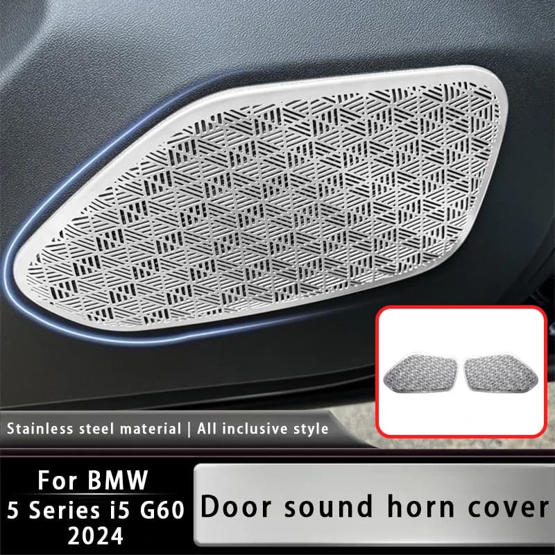 For BMW 5 Series i5 G60 2024 Car Door Stereo Speaker Sticker Cover Trim Horn Decoration Styling Auto Accessories