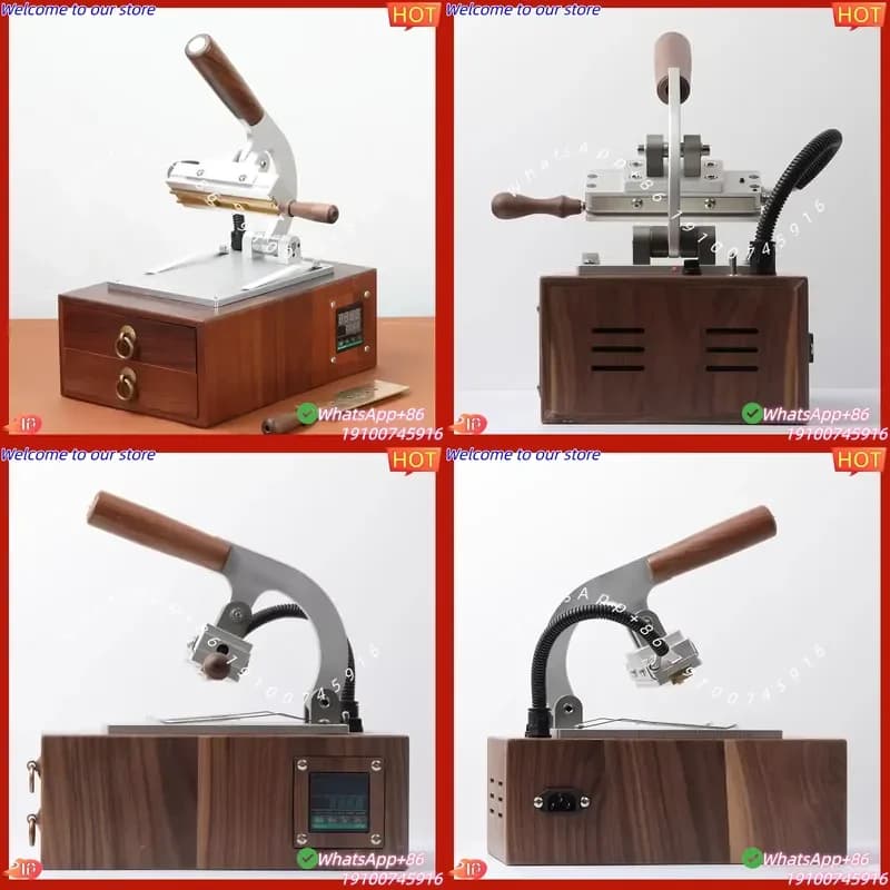 2026CE Automatic Embossing Cutting Leather Stamping Machine Motor Alphabet Molds for Hot Press Clothing Labels Wood Paper
