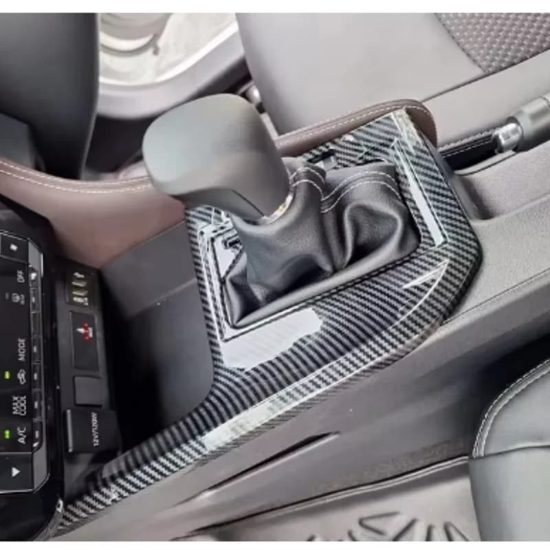LHD RHD For Toyota VIOS 2023 2024 Car Accessories Carbon Fiber Style Gear Shift Panel Center Console Cover Trim Frame Styling