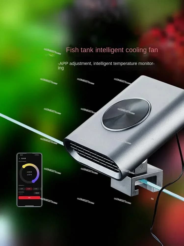 Intelligent Cooling Fan for Fish Tank, F1 Temperature Control, Grass Tank Radiator, Coral Sea Tank, New Generation