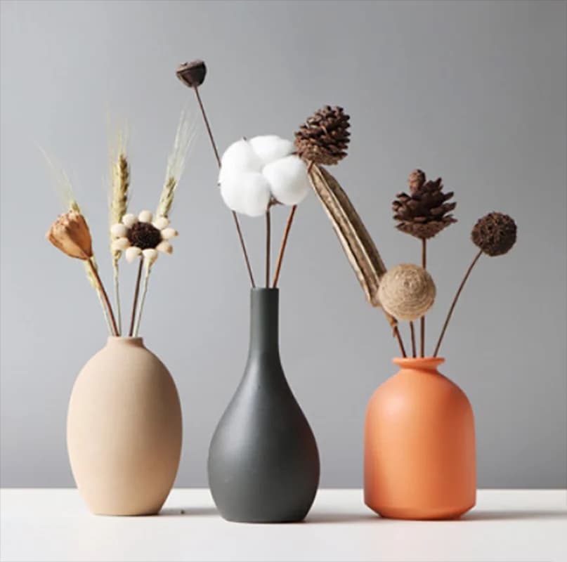 Living Room Decoration Vase Accessories Flower Pot Home Decor Maison Decorations  Home Ceramic Inserted Nordic Wind Jarron