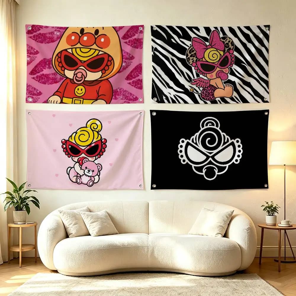 Fashion H-Hysteric M-Mini  Flag Suitable For Party Club Outdoor Interior Wall Decoration Banner Fans Gift