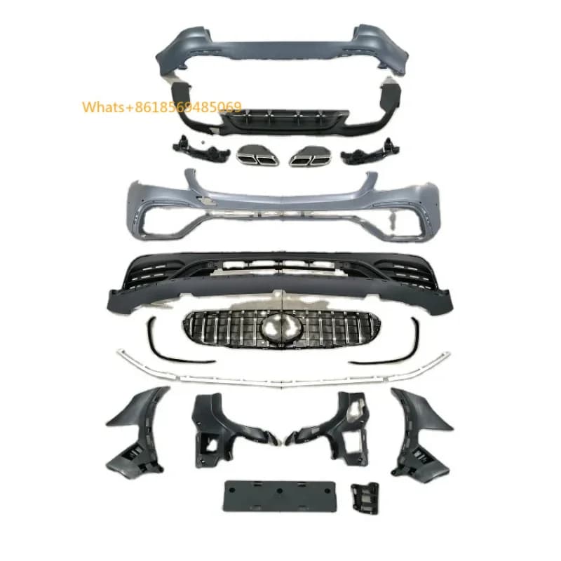 Front Rear Bumper With Grille Body Kit Complete  MB X253 Modified To GLC63 Style Factory Price2019+