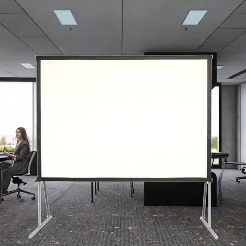 180 Inch 16:9 Portable Outdoor Fast Fold Screen with Flight case Front and Rear Projection Screen