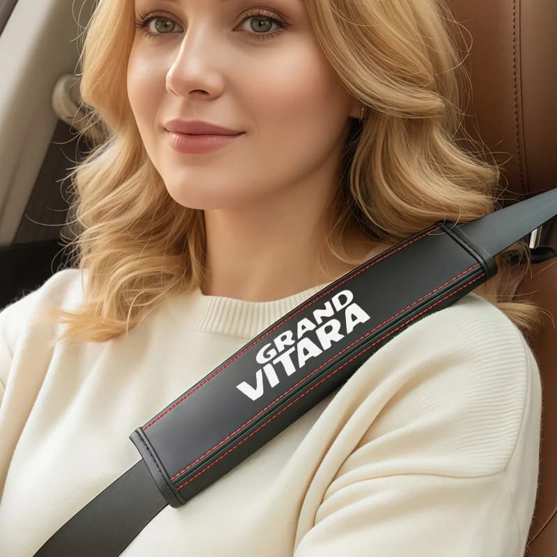 Shoulder Pads for Suzuki GORAND VITARA Seat Belts Durable Faux Leather Provide Comfortable Driving Vehicle Seat Belt Additions