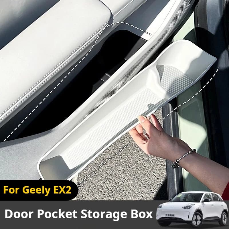 Car Door Slot Storage Box for Geely EX2 2026 TPE Water Cup Tank Storage Box Front and Rear Door Slot Storage Car Accessories