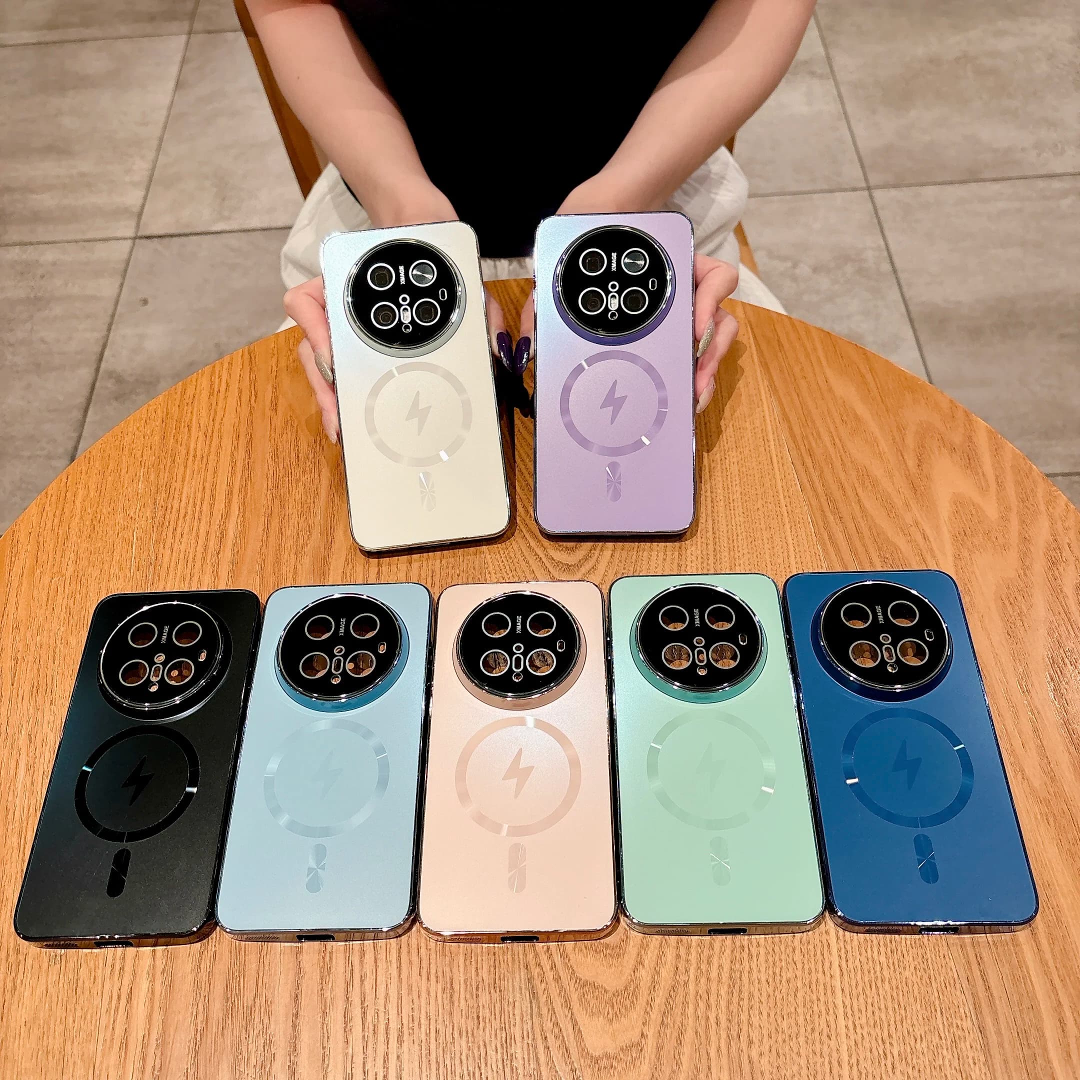 Modern Aesthetics Magnetic Phone Case for Huawei Mate 80 Pro Max Pura 90 70 Pro+ Elegant Elegant Electroplating Cover