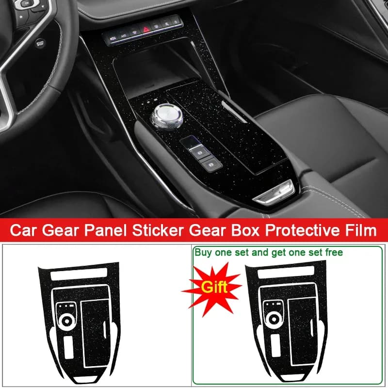 Car Interior Sticker For GWM HAVAL H6 3th Gen H6 HEV 2021-2023 Car Gear Panel Sticker Gear Box Protective Film Auto Accessories