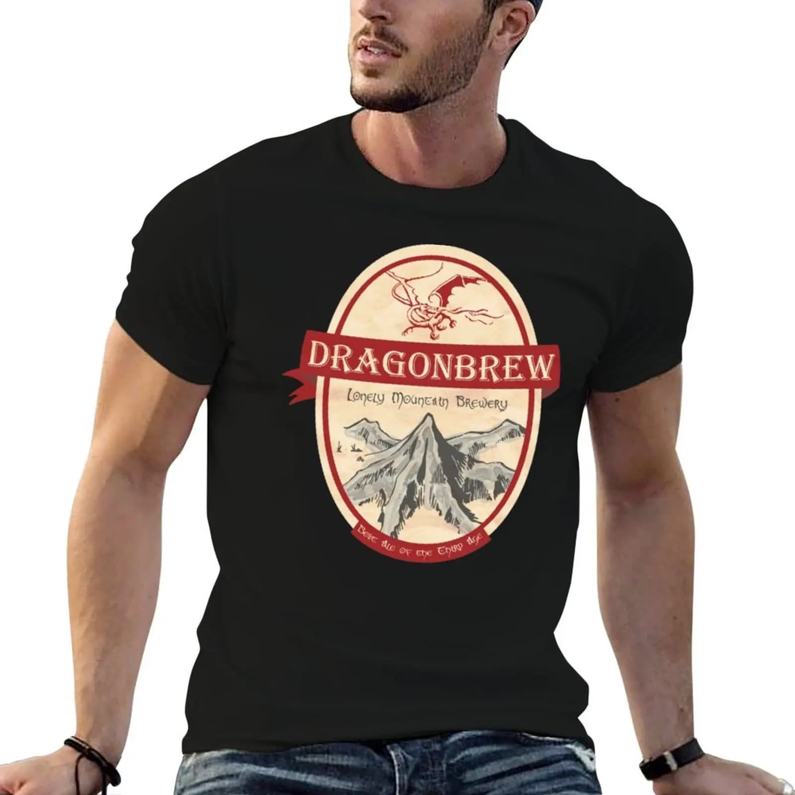 Fantasy Erebor Dragonbrew T-Shirt Funny t-shirts anime tshirt clothes for men