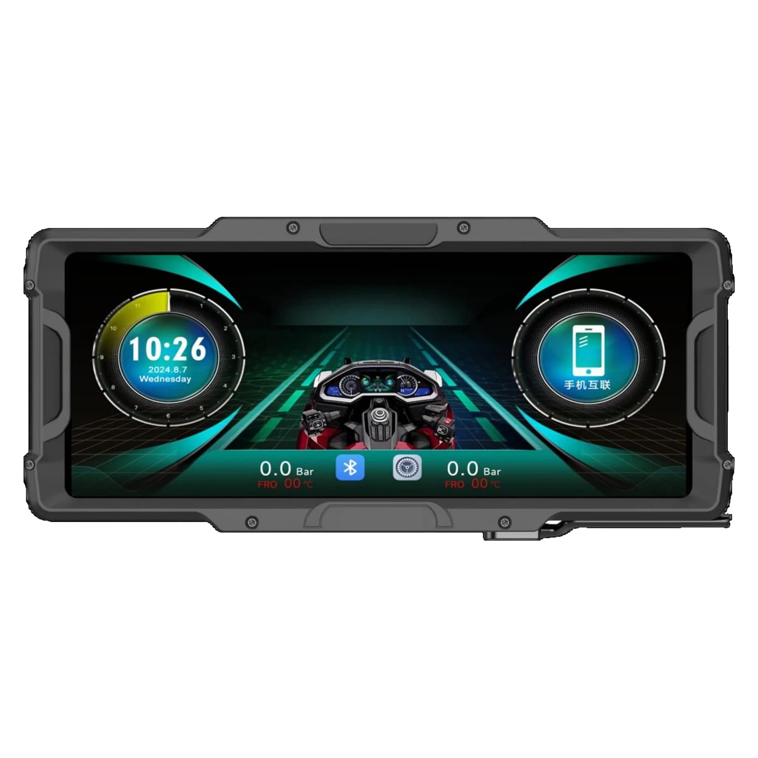 Excellent Quality New Arrival 8.1inch Motorcycle CarPlay Android Auto Touch Screen Android System With WIFI Bluetooth