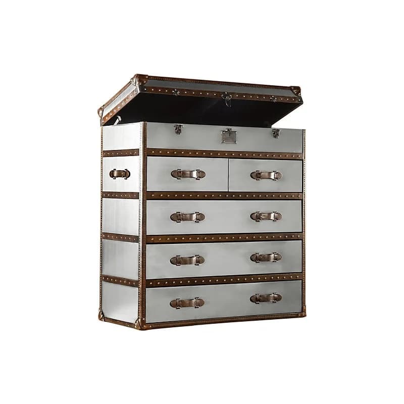 Solid wood multi-layer board + aluminum sheet dining side cabinet