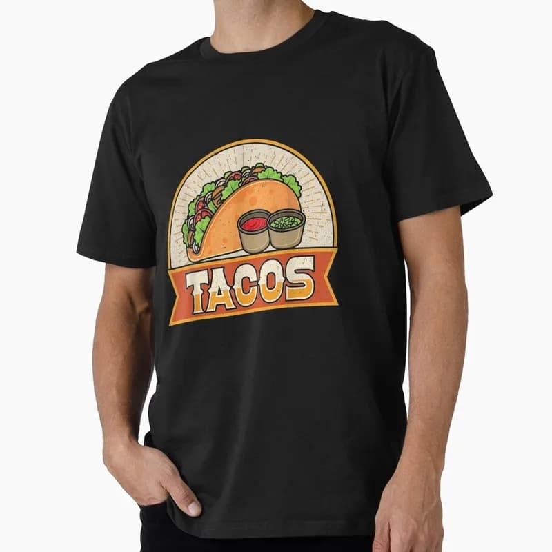Mexican Street Food Tacos Graphic T Shirt 0915 Unisex Short Sleeve Funny Tee Taco Tuesday Cinco De Mayo Casual Streetwear Tops