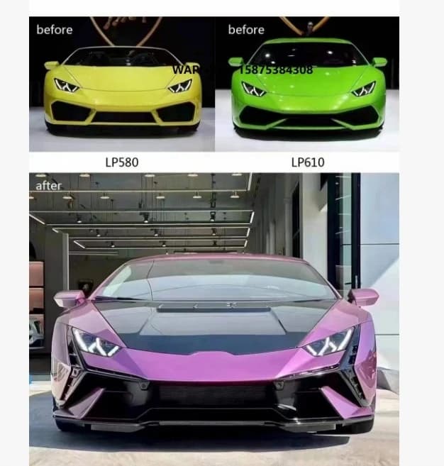Factory Wholesale Tecnica Style Front Bumper for Huracan LP580 LP610 EVO Complete Front Bumper Auto Parts LP560