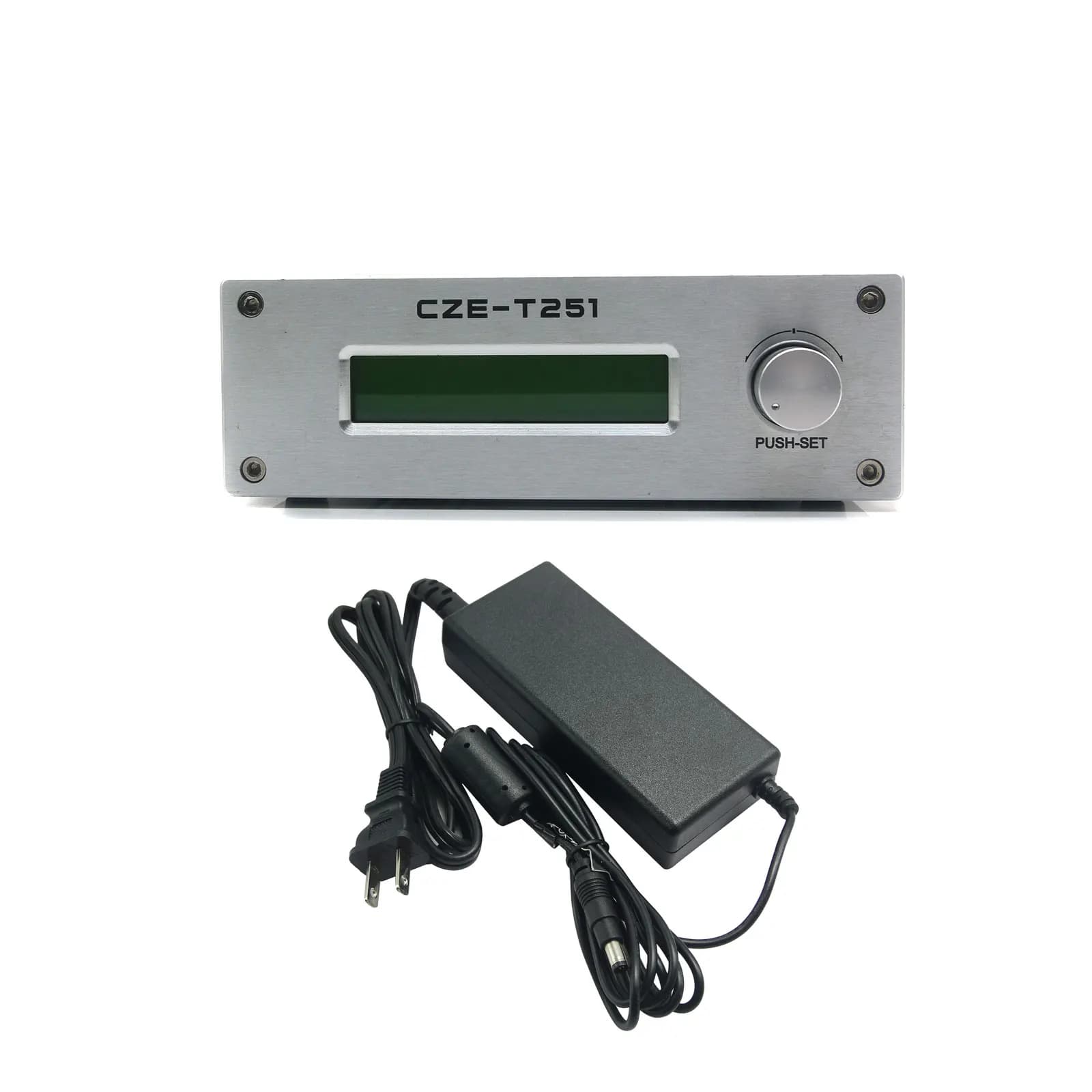 T251 FM Transmitter 0-25W Adjustable 87-108MHz Stereo PLL Broadcast Station with Power Supply