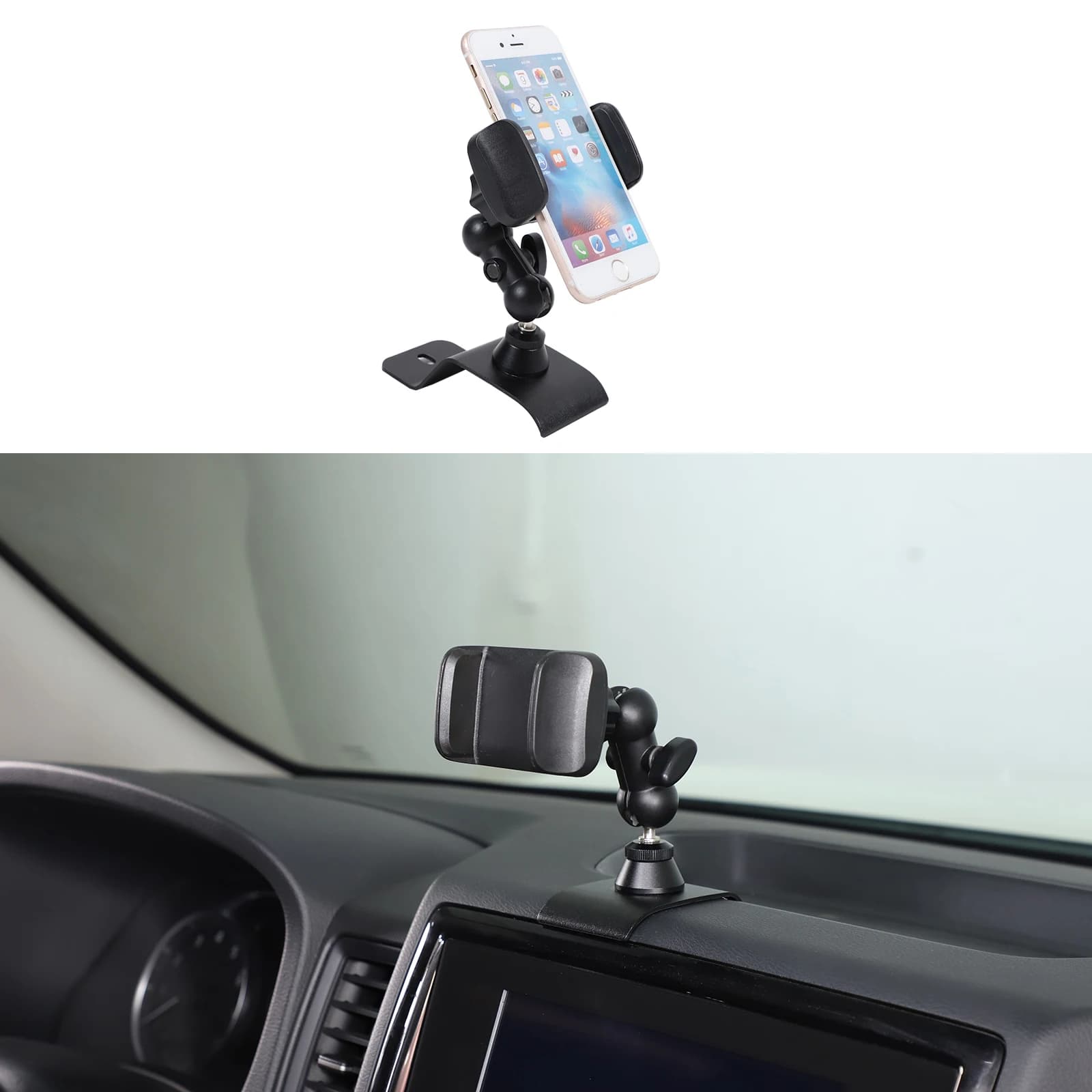 ABS/Aluminum Alloy Dashboard Storage Tray Extension Phone Holder For 2022-2024 Nissan Frontier  Automotive Interior Accessories
