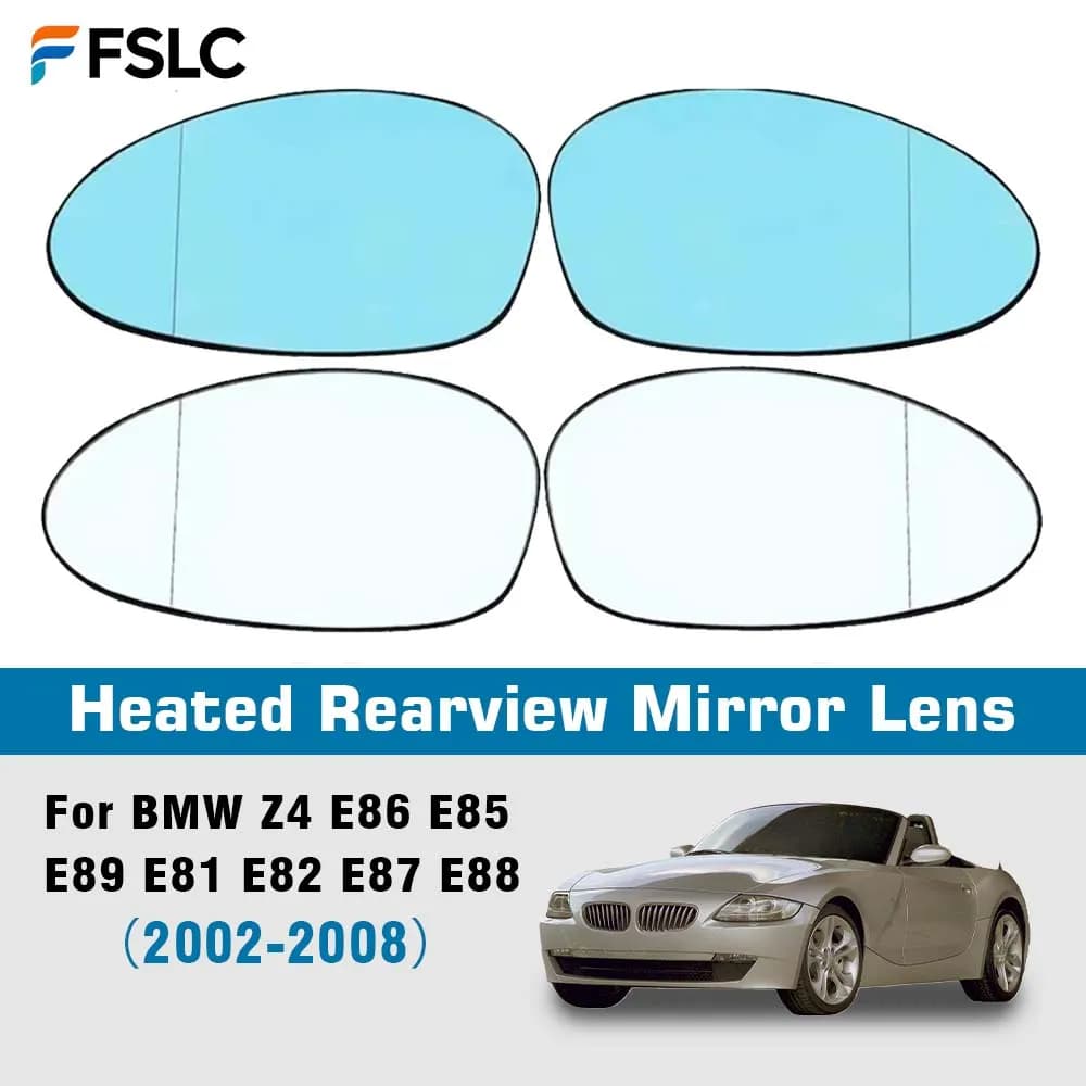 For BMW Z4 E86 E85 E89 E81 E82 E87 E88 2002-2008 Heated Rearview Mirror Lens Mirrored Glass Heated Lens Replace Accessories