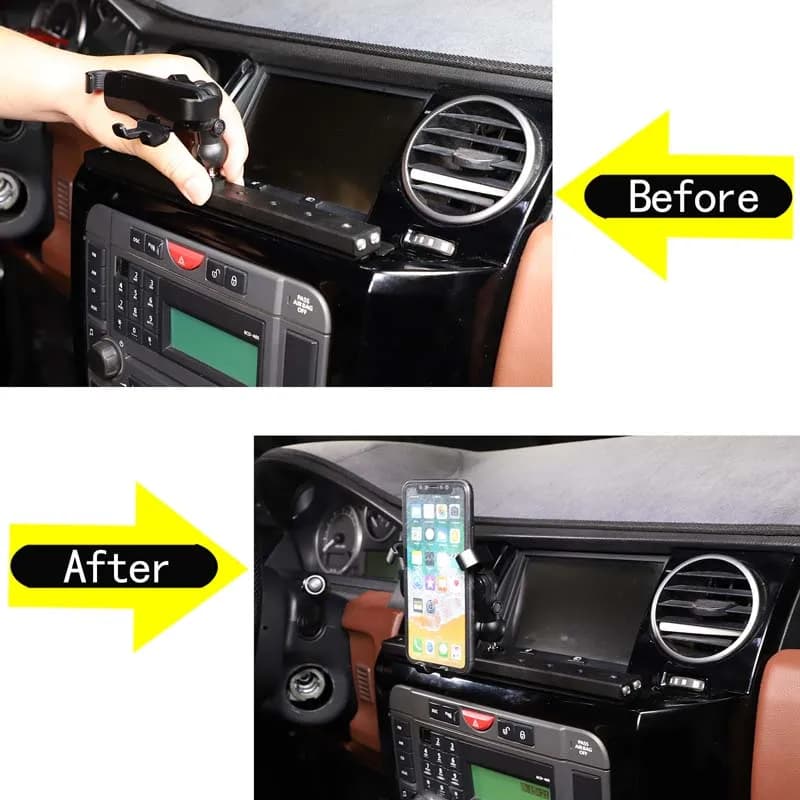 For Land Rover Discovery 3 LR3 2004-09 Aluminum Car Central Control Mobile Phone Bracket GPS Navigation Bracket Car Accessories