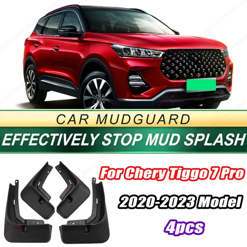 For Chery Tiggo 7 Pro 2020-2023 Model 4PCS Front Rear Mud Flaps Splash Guards Fender Mudguards Auto Accessories