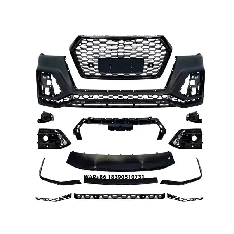 Q5 Modified RSQ8 Front Bumper Grille Kit Q5 Rear Diffuser with Exhaust RSQ8 Style Body Kit for Q5 2018 2019 2020