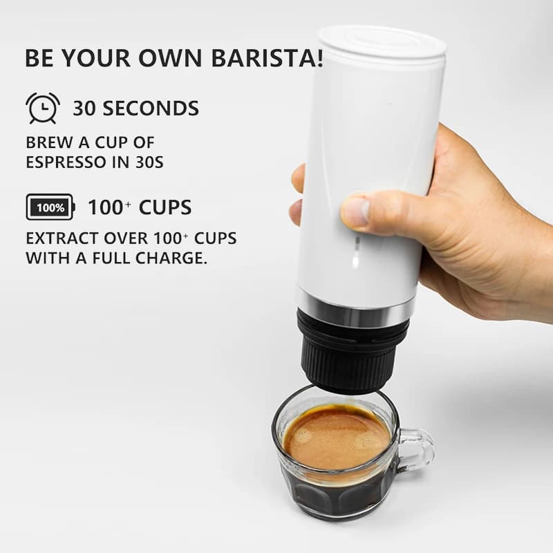 PCM01 Fashion White Color Commercial Fully Automatic Small Portable Coffee Machine for Home Travel Gift ODM New Year Gift Ideas