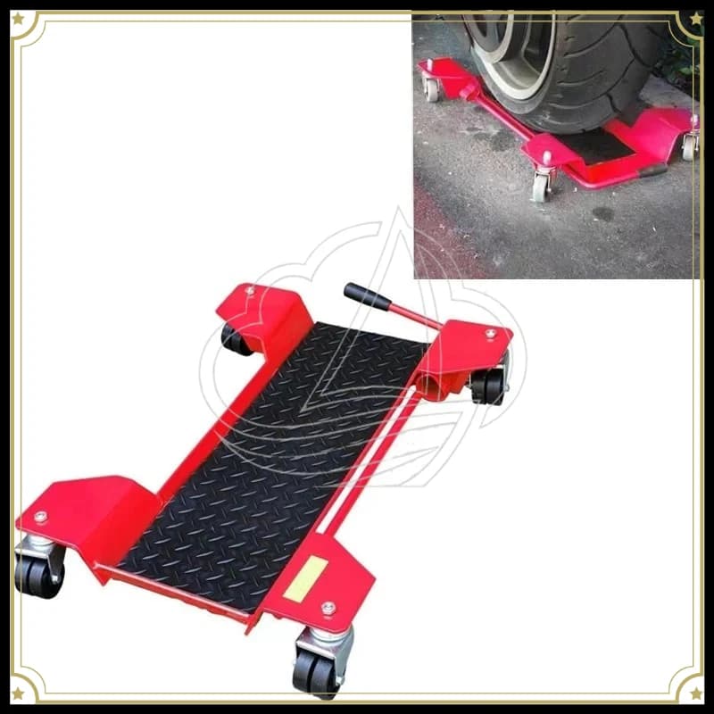 Universal Motorcycle Repair Mover Steel Plate Wheel Moving Tool 300kg Max Load