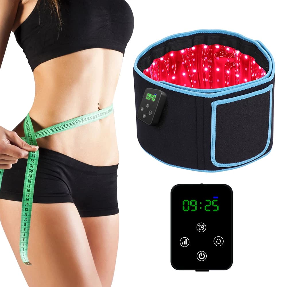 New Wearable Red Infrared Light Therapy Belt with 3 Therapy Modes & 3 Intensity Levels for Body Pain Relief Home Physiotherapy