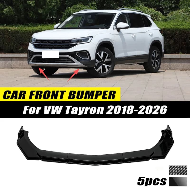 For VW Tayron 2018-2026 Front Bumper Lip Front Guard Spoiler High-quality ABS Material Body Kit Front Lip Accessories