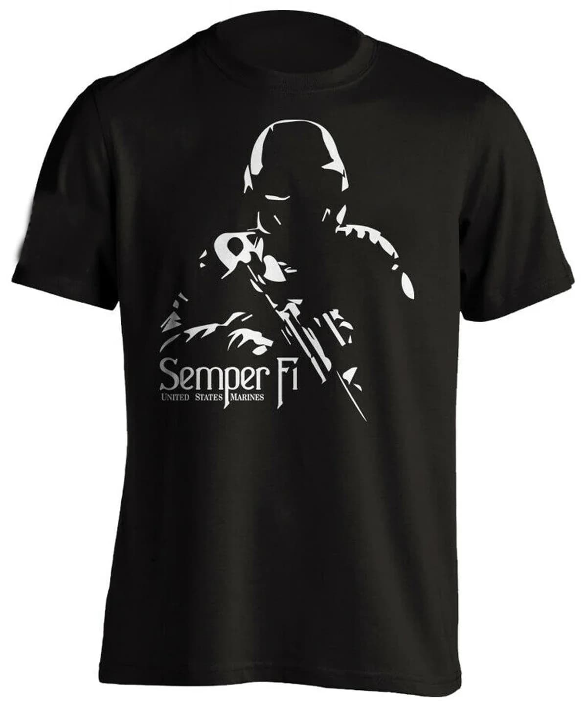 US Marine Corps Semper Fi T-Shirt 100% Cotton O-Neck Short Sleeve Summer Casual Mens T-shirt Size S-3XL