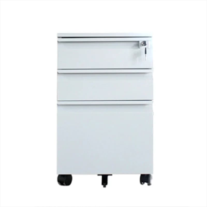 Modern steel mobile cabinet with 3 drawers for home office and workshop